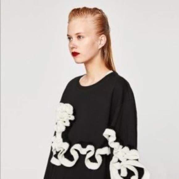 Zara Sweatshirt Sweater Size Small - Fits Bigger Than A Small 2712/281 - Picture 4 of 10